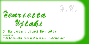 henrietta ujlaki business card